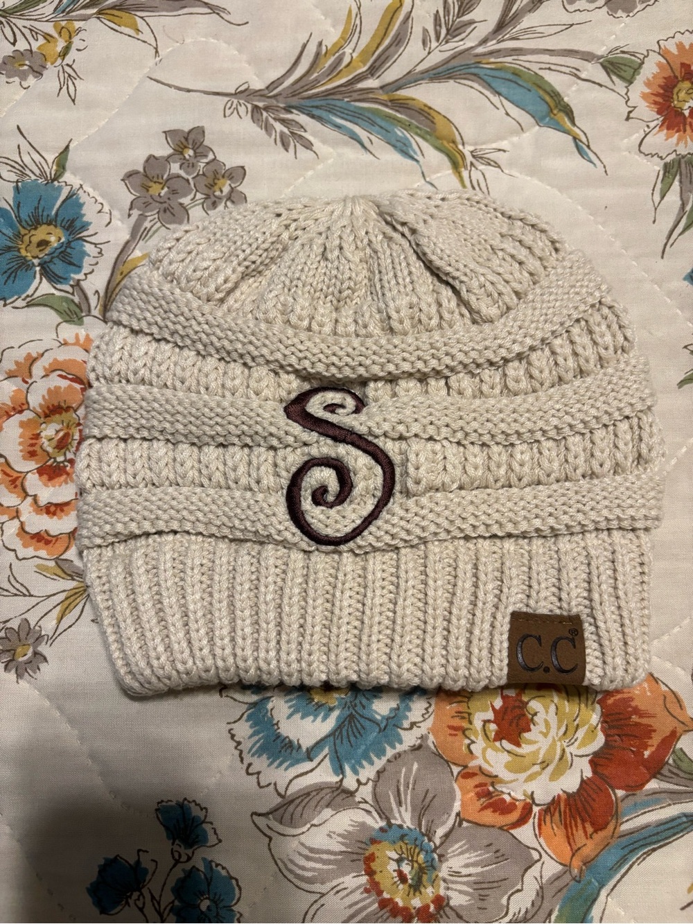 Monogrammed beanie
